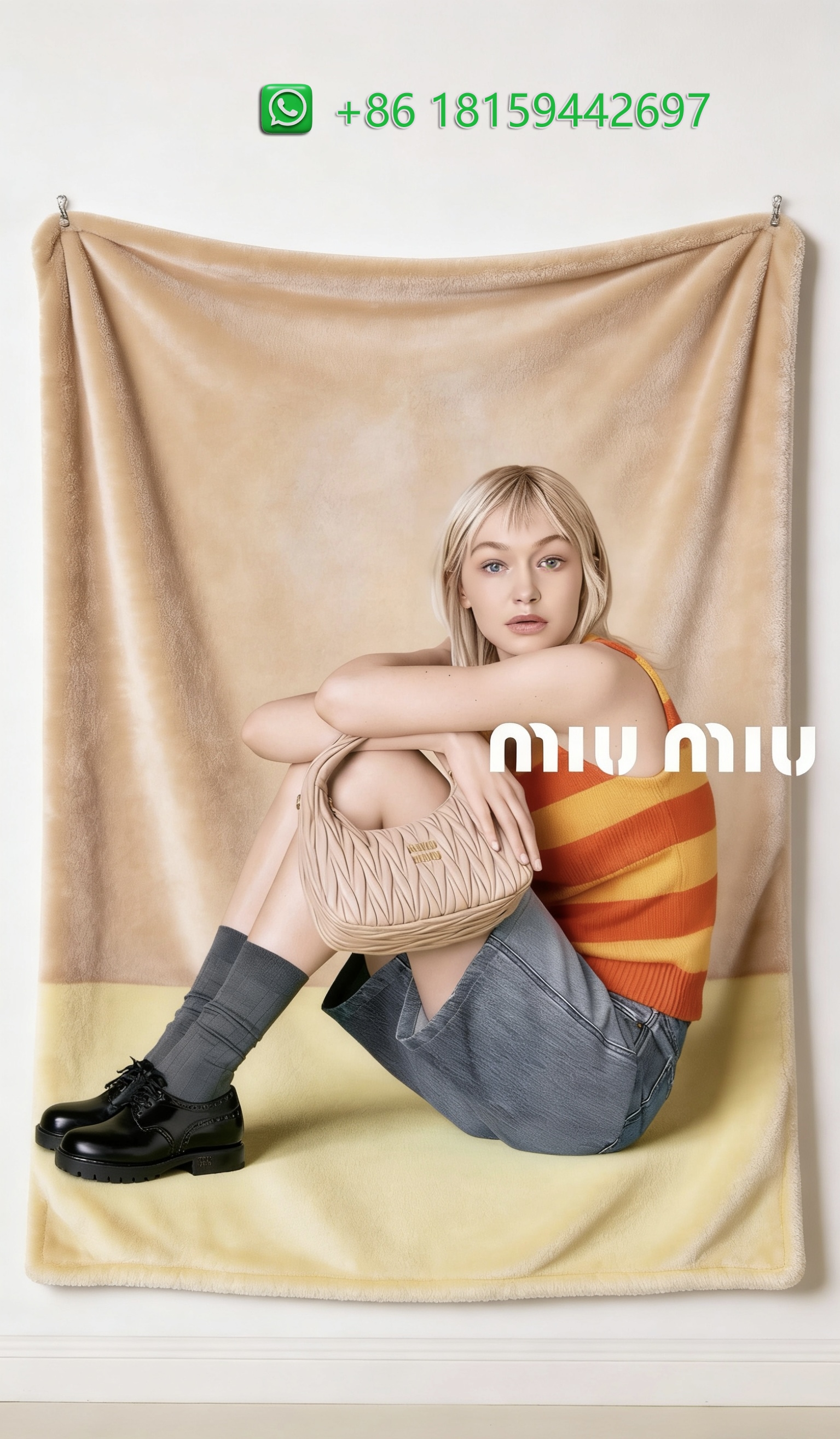 Miumiu Throw Blankets